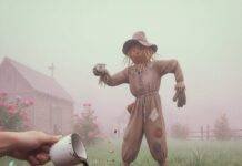 Agrotourism: Farm Stays That Feed Your Soul (and the Planet) Impressionistic farm scene with scarecrow, coffee spill.