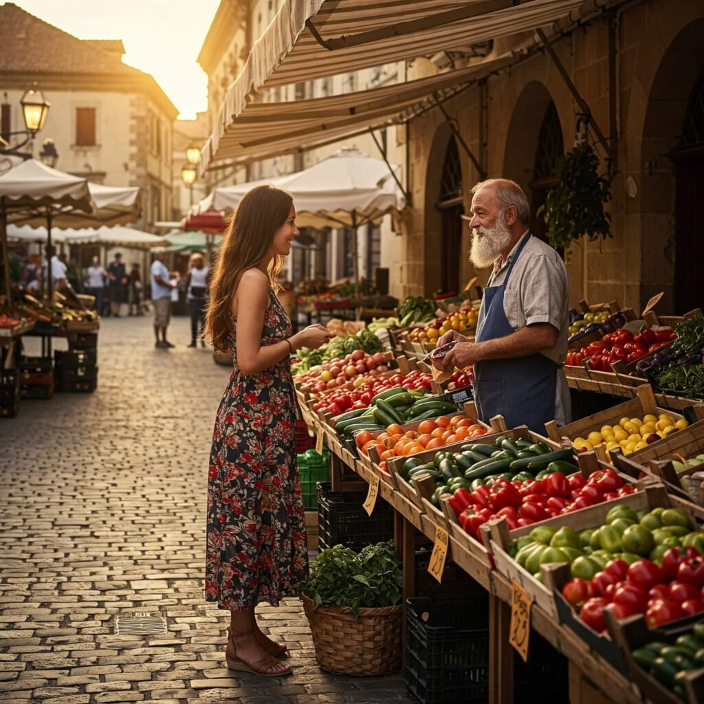 Vibrant Local Market Scene