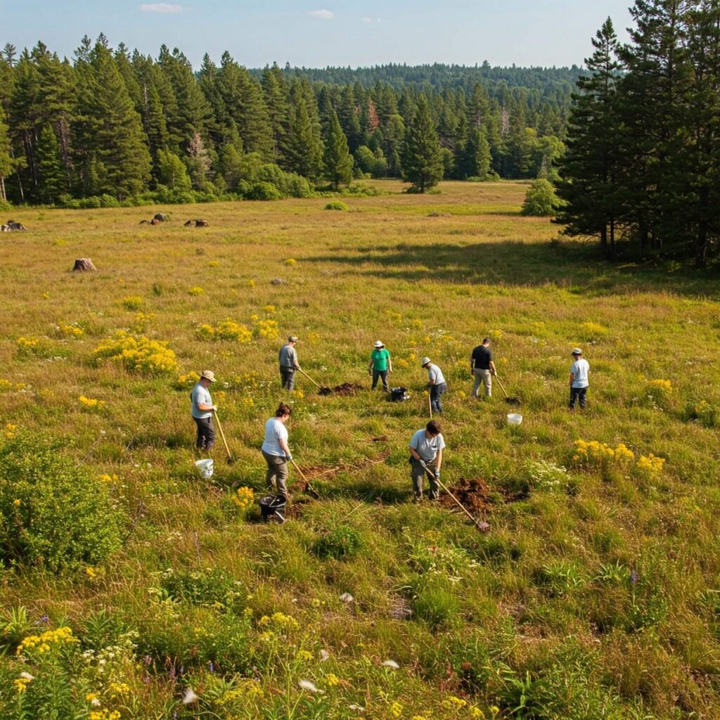 Volunteer Landscape Panorama: Concise and uses key terms.