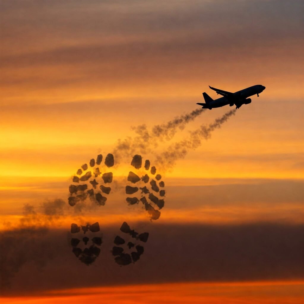 Flight Emissions Sunset