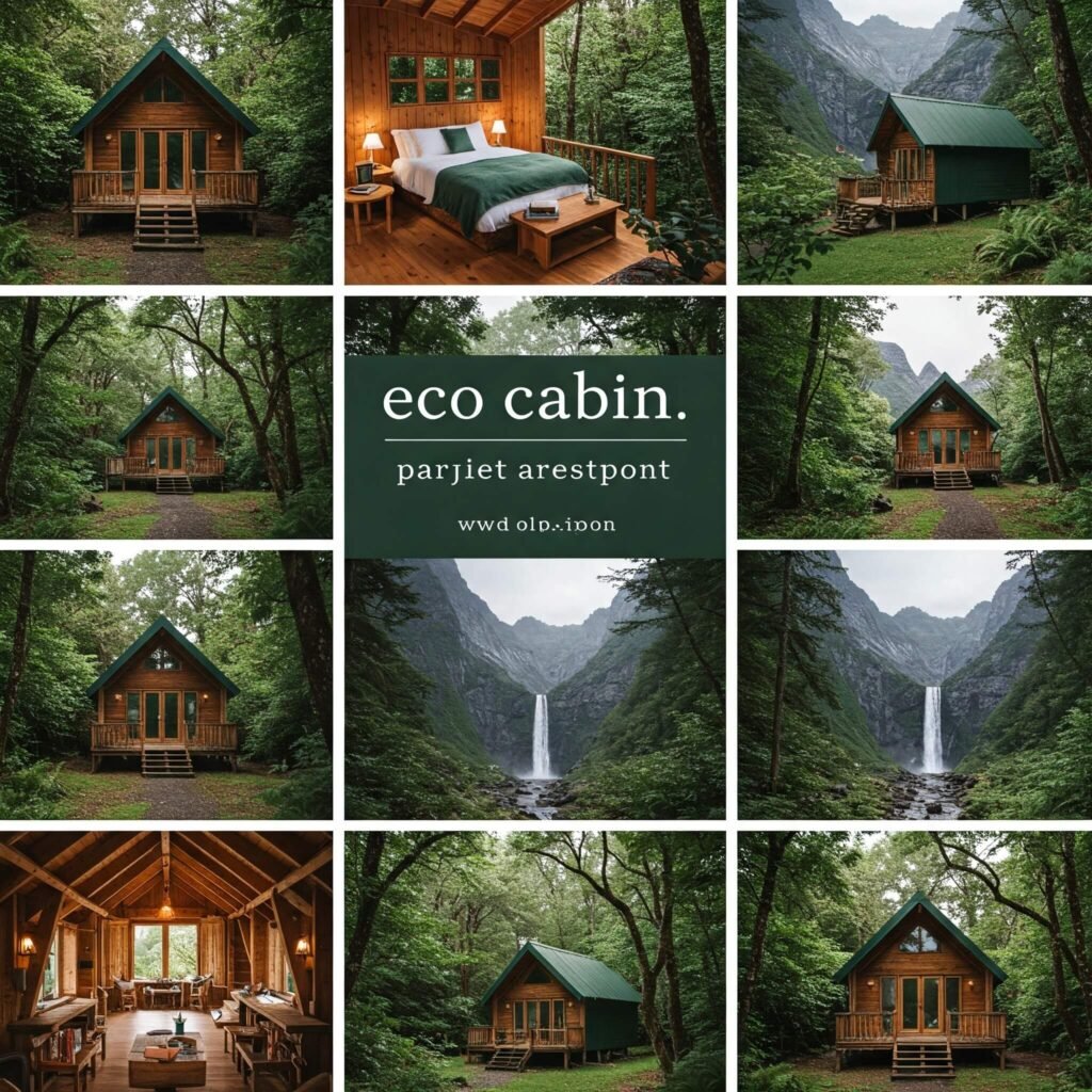 Eco cabin collage