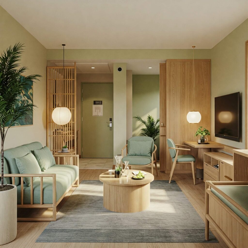 LEED-certified hotel room