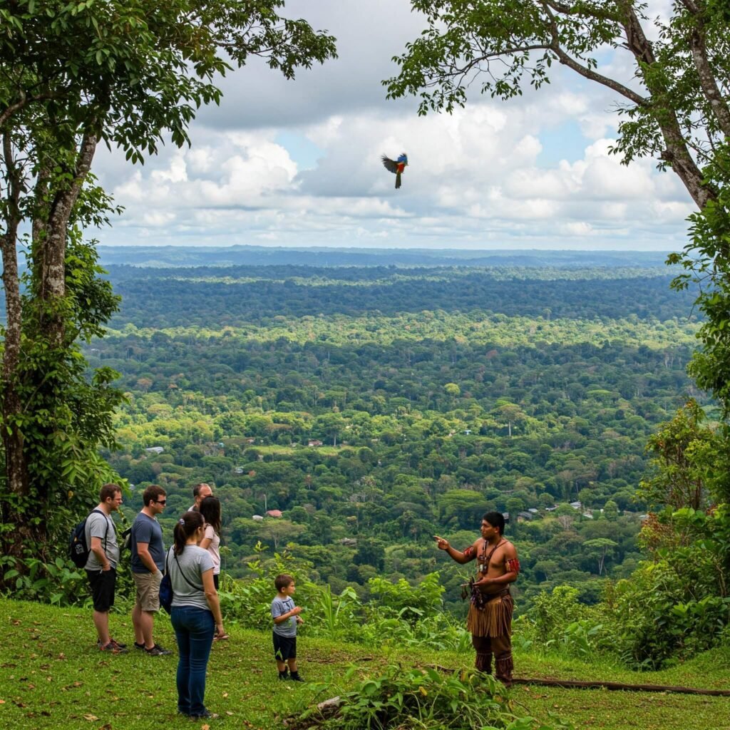 Eco-Tourists Observing Wildlife