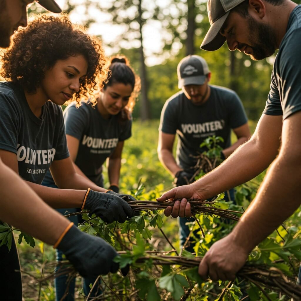 Collaborative Conservation Task: Highlights the group effort.