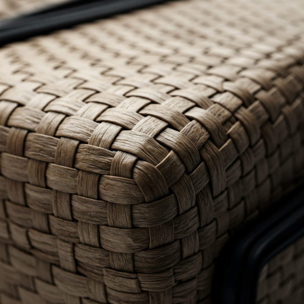Recycled plastic bottle luggage texture