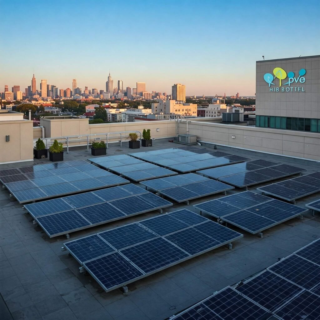 Hotel Rooftop Solar Panels