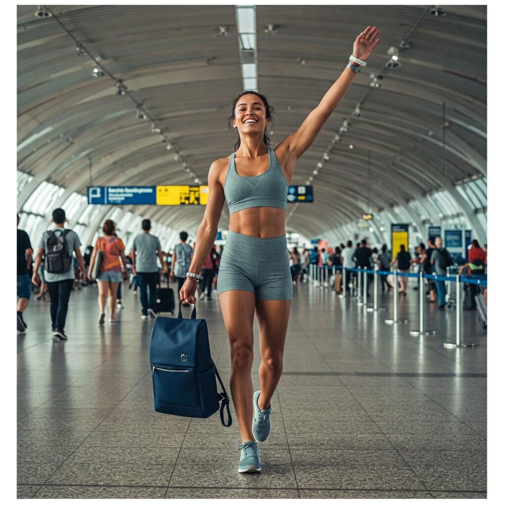 Confident Traveler with Backpack