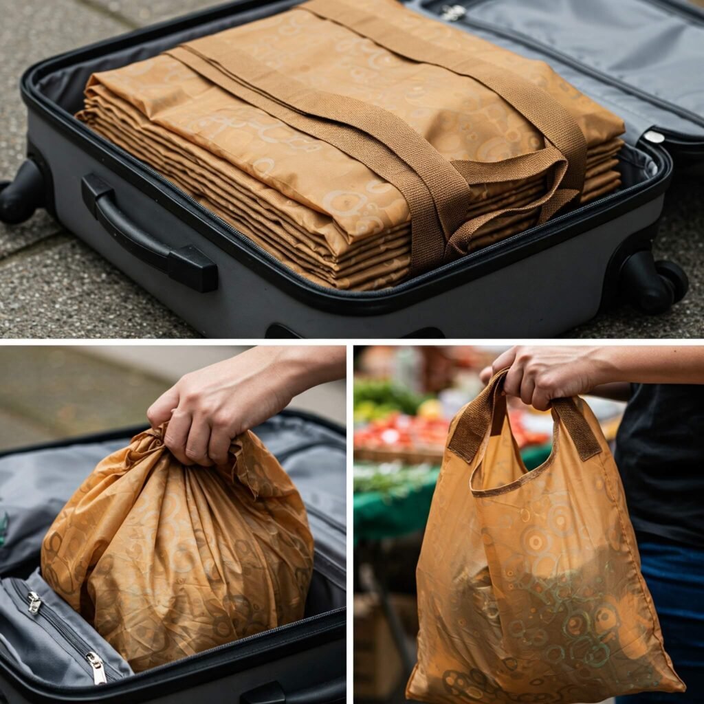 Foldable Reusable Shopping Bags for Travel