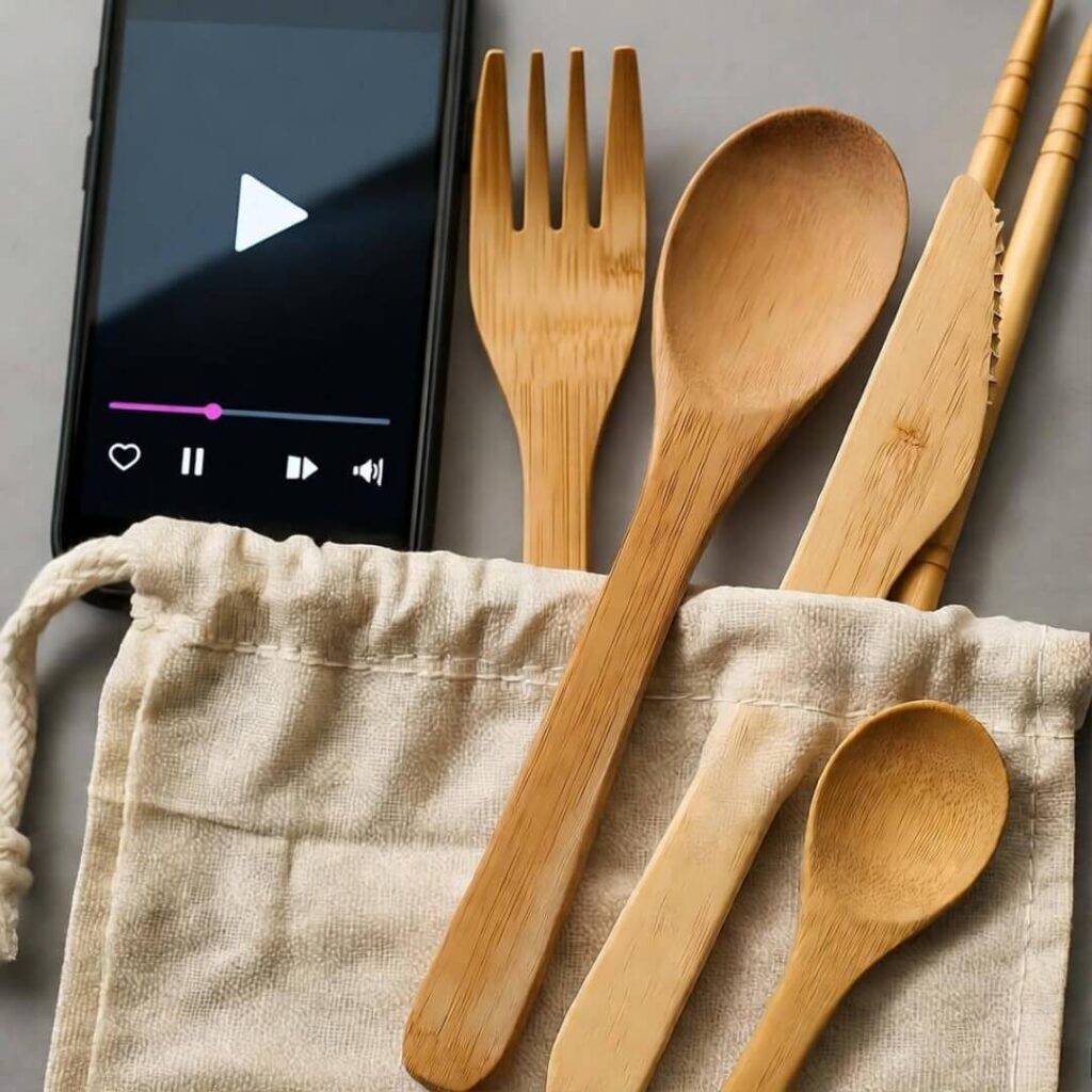 My janky zero-waste travel setup inspired by TikTok.