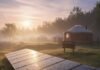 Green Getaways: Discover the Best Sustainable Lodges in the US Misty eco-yurt haven at sunrise, sustainable lodge obsession.