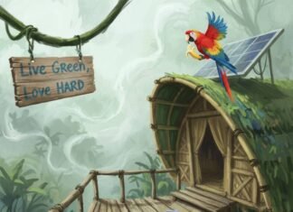 How to Find and Book the Perfect Eco Resort for Your Vacation Impressionistic painting of a jungle eco-lodge.