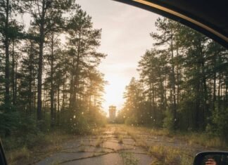How to Offset Your Travel Emissions (Without the Guilt Trip) Nature reclaims runway from car window.