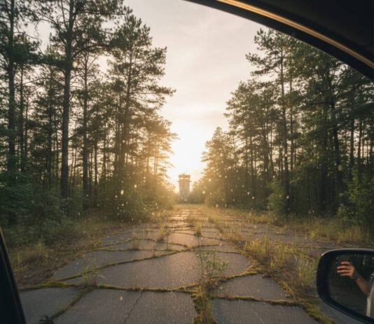 How to Offset Your Travel Emissions (Without the Guilt Trip) Nature reclaims runway from car window.
