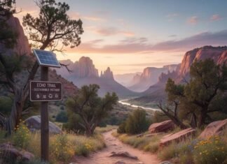 The Most Beautiful National Parks for Eco Travelers Eco-friendly hiker's view of national park.