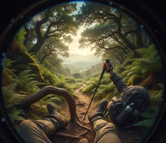 The Ultimate Guide to Green Travel in 2025 Hiker's low-angle view of a green trail.