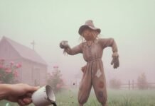 Agrotourism: Farm Stays That Feed Your Soul (and the Planet) Impressionistic farm scene with scarecrow, coffee spill.