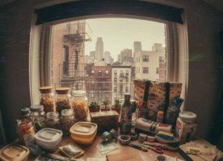 Top 10 Reusable Travel Products That Save You (and the Earth) Eco-friendly travel products on a desk, city view.