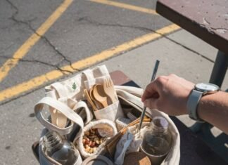 Is Zero Waste Travel Really Possible? Here’s How I Did It Zero waste kit chaos during a pit stop.